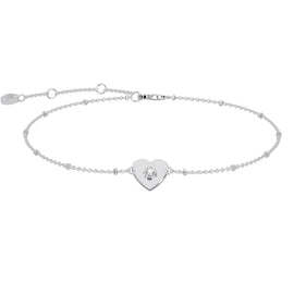 Diamond Heart Motif Bracelet