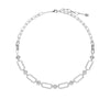 Paperclip Round Diamond Necklace