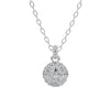 Round Diamond Cluster Pendant 1CT