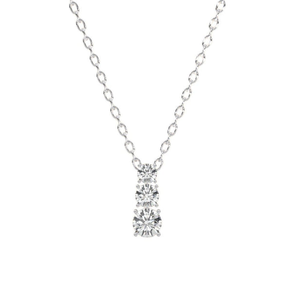 Round Trilogy Diamond Journey Pendant 1CT