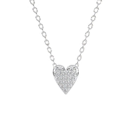 Heart Cluster Round Diamond Pendant