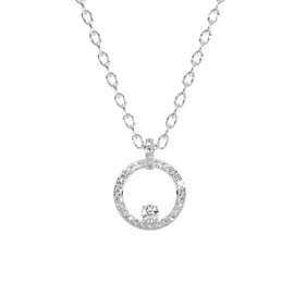 Inner Diamond Circle Halo Pendant 0.75CT