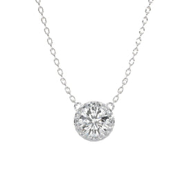 Round Halo Diamond Pendant