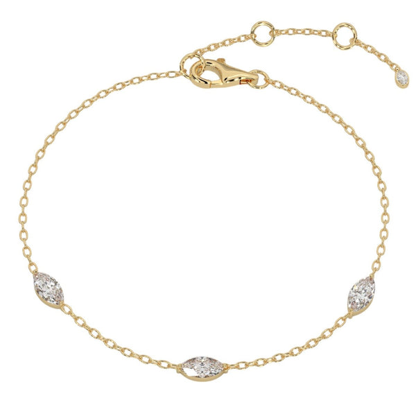 Marquise Trilogy Diamond Bracelet