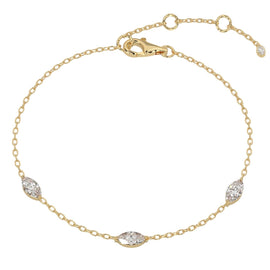 Marquise Trilogy Diamond Bracelet