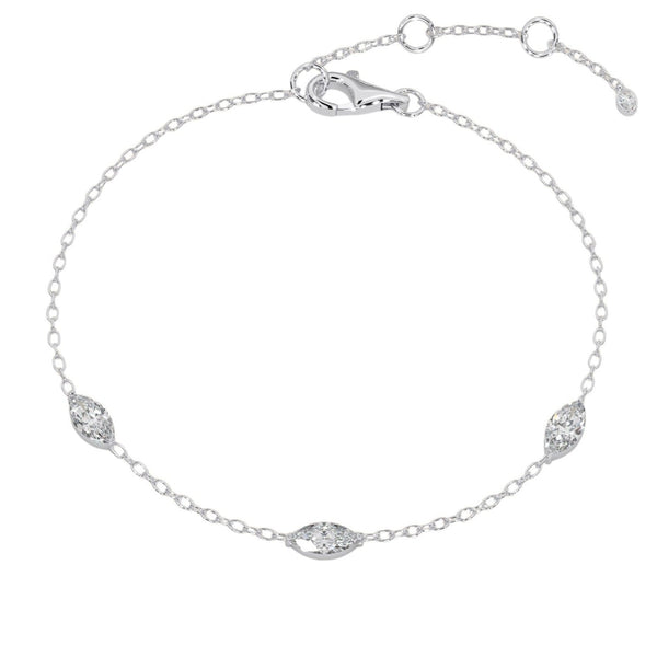 Marquise Trilogy Diamond Bracelet