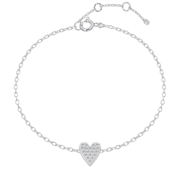 Heart Cluster Diamond Bracelet