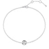 Round Rub Over Single Diamond Bracelet 0.50CT