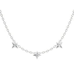 Round Trilogy Star Diamond Necklace 1CT