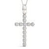 Round Diamond Cross Floral Pendant