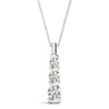 Round Triple Diamond Journey Bar Set Pendant