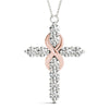 Round Diamond Infinity Cross Pendant