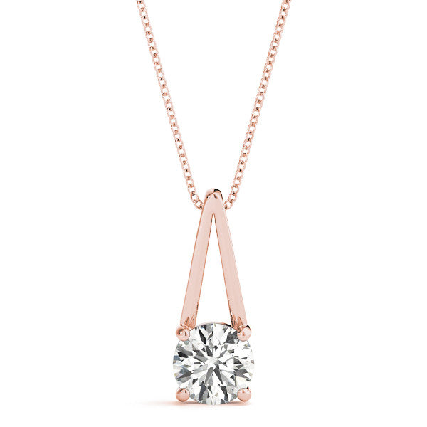 Round Diamond Solitaire Pendant