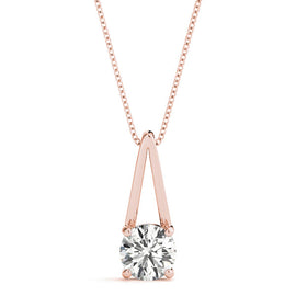 Round Diamond Solitaire Pendant