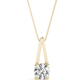 Round Diamond Solitaire Pendant