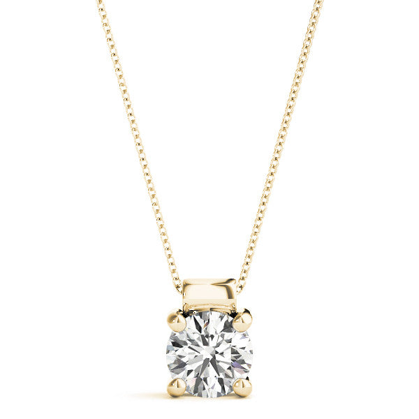 Round Diamond Solitaire Pendant