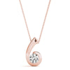 Round Diamond Drop Solitaire Pendant