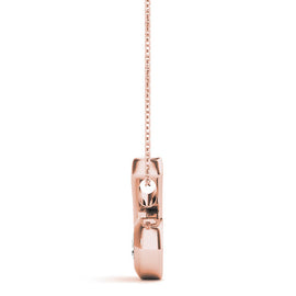 Round Diamond Drop Solitaire Pendant