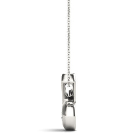 Round Diamond Drop Solitaire Pendant