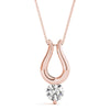 Round Diamond Drop Solitaire Pendant