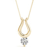 Round Diamond Drop Solitaire Pendant