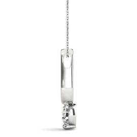 Round Diamond Drop Solitaire Pendant