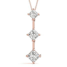 Princess Triple Diamond Journey Pendant