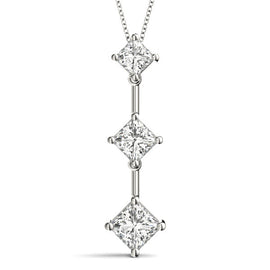 Princess Triple Diamond Journey Pendant