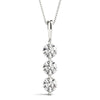 Round Triple Diamond Journey Pendant