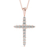 Round Diamond Journey Cross Pendant