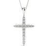 Round Diamond Journey Cross Pendant