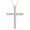 Diamond Pavé Cross Block Pendant