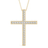 Diamond Pavé Cross Block Pendant