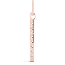 Diamond Pavé Cross Block Pendant