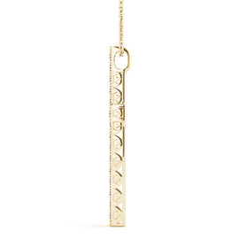 Diamond Pavé Cross Block Pendant