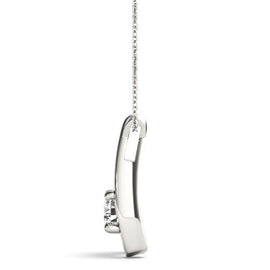 Round Diamond Drop Solitaire Pendant