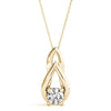 Round Diamond Drop Solitaire Pendant