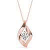 Round Diamond Drop Solitaire Pendant