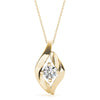 Round Diamond Drop Solitaire Pendant