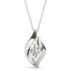 Round Diamond Drop Solitaire Pendant