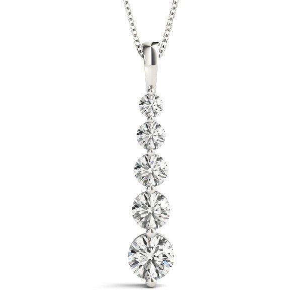 Drop Journey Round Diamond Pendant