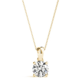 Round Diamond Solitaire Pendant