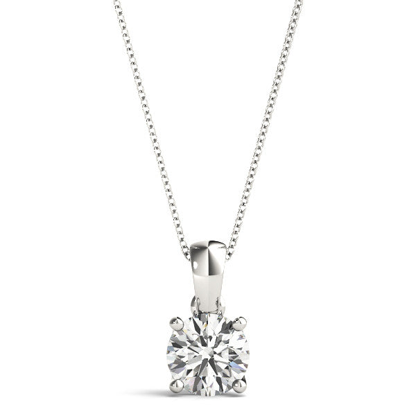 Round Diamond Solitaire Pendant