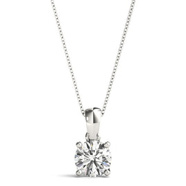 Round Diamond Solitaire Pendant