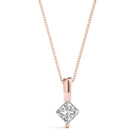 Princess Diamond Solitaire Pendant