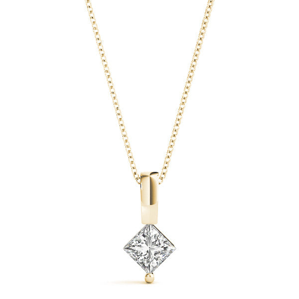 Princess Diamond Solitaire Pendant