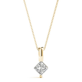 Princess Diamond Solitaire Pendant