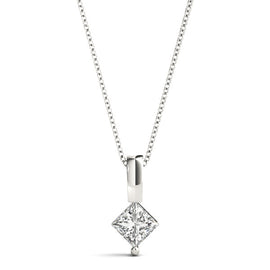 Princess Diamond Solitaire Pendant