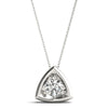 Round Diamond Triangular Solitaire Pendant