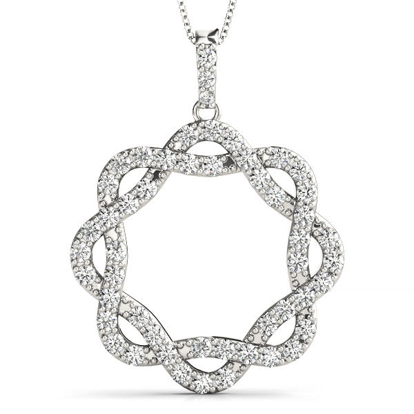 Diamond Double Clover Pavé Pendant